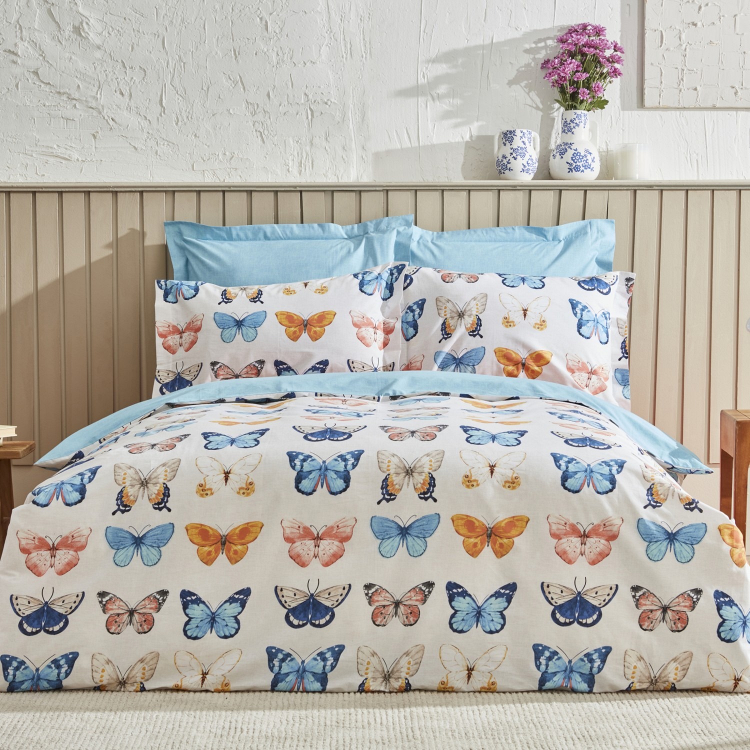 Karaca Home Danny %100 Pamuk Tek Kişilik Nevresim Takımı %100 Pamuk Lacivert Pp