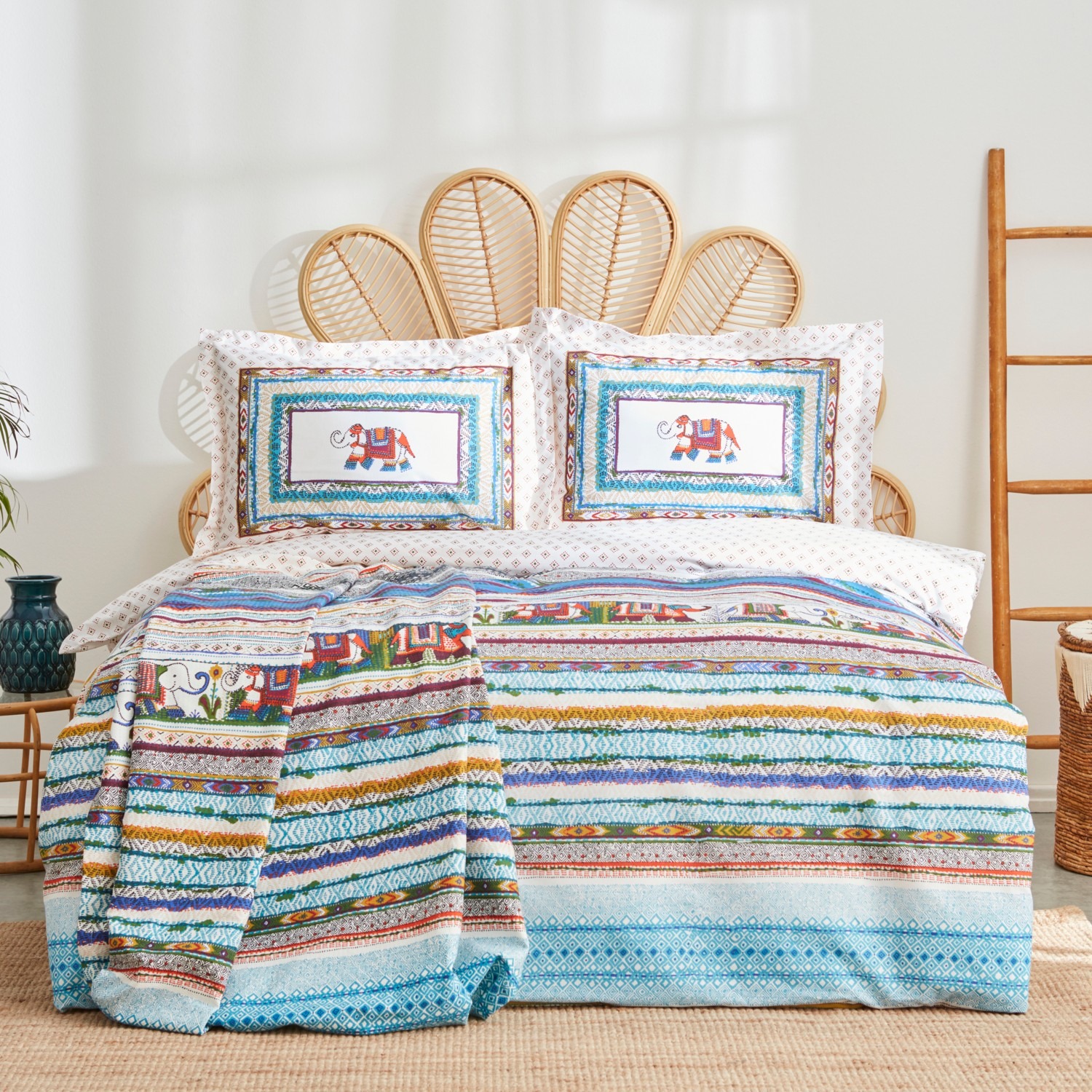 Karaca Home Perez Hardal %100 Pamuk Tek Kişilik Pike Hediyeli Nevresim Takımı