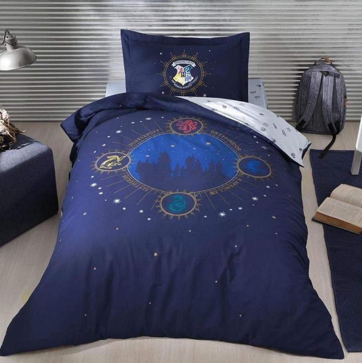 Özdilek Tek Kişilik Ranforce Nevresim Takımı Mavi Hp Hogwards