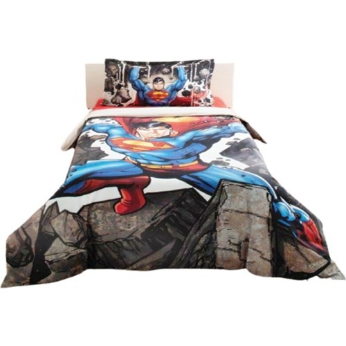 Özdilek Superman Stone Tek Kişilik Lisanslı Çocuk Nevresim Takımı Gri