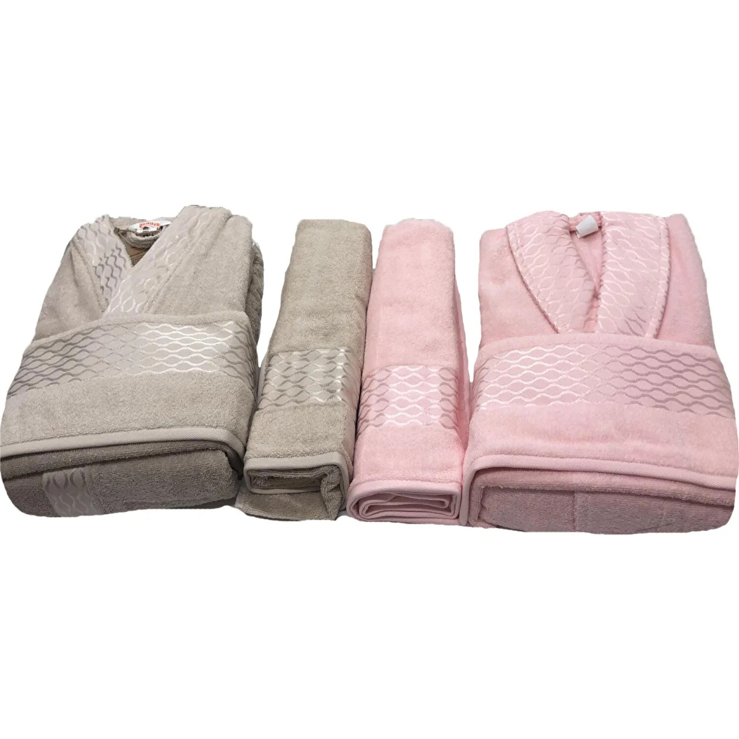 Özdilek Elissa Taş-Pudra Aile Bornoz Seti