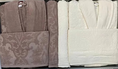 Özdilek Curve Aile Bornoz Seti- Krem Bej