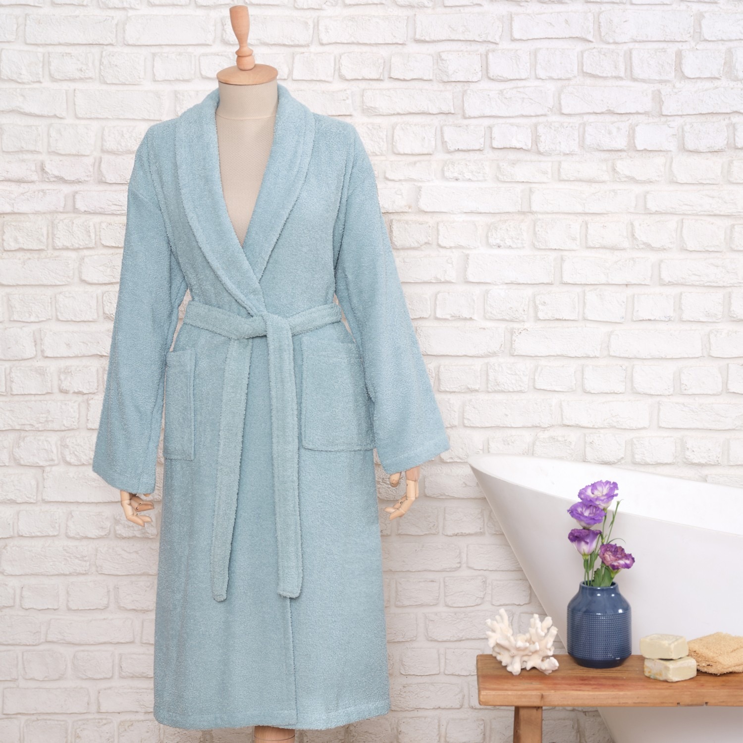 Karaca Home Daily Soft Petrol %100 Pamuk Erkek Bornoz Lxl