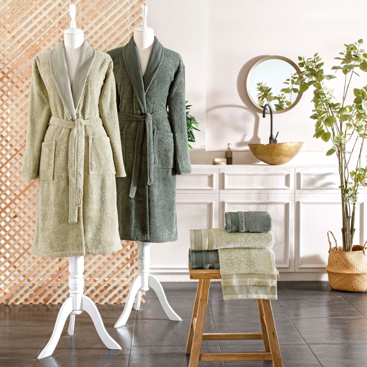 Taç Line Pamuk Aile Seti Yeşil