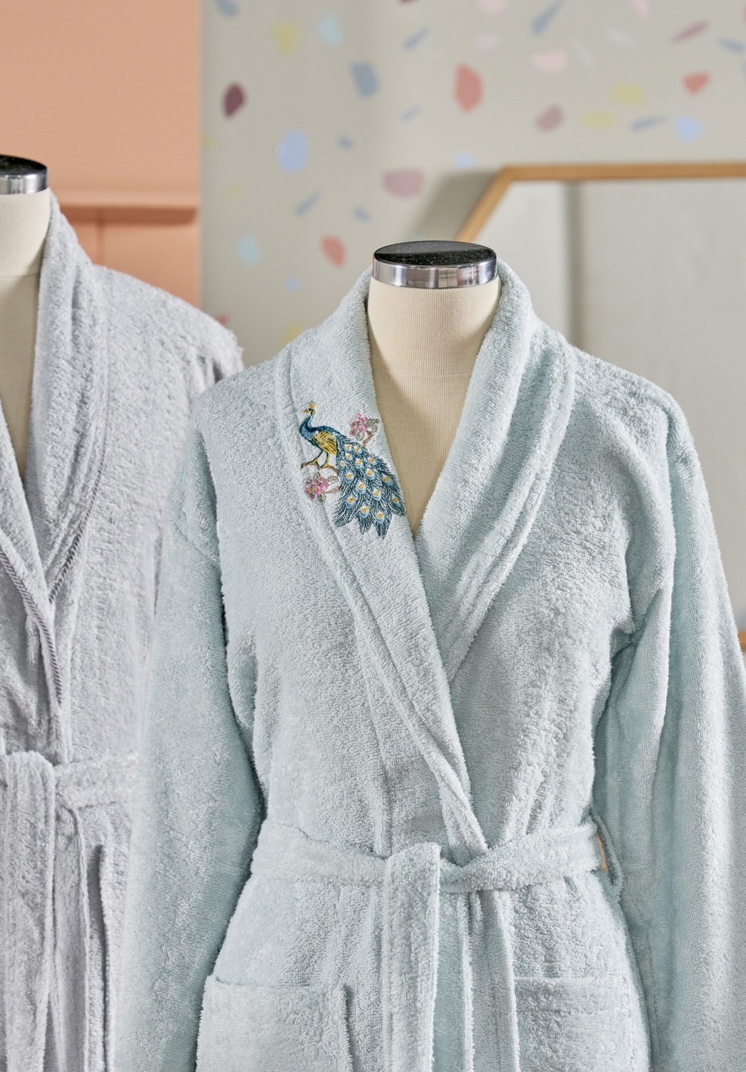 Taç Soft Bamboo Anna Çift Kişilik Bambu Aile Seti Mint - Gri