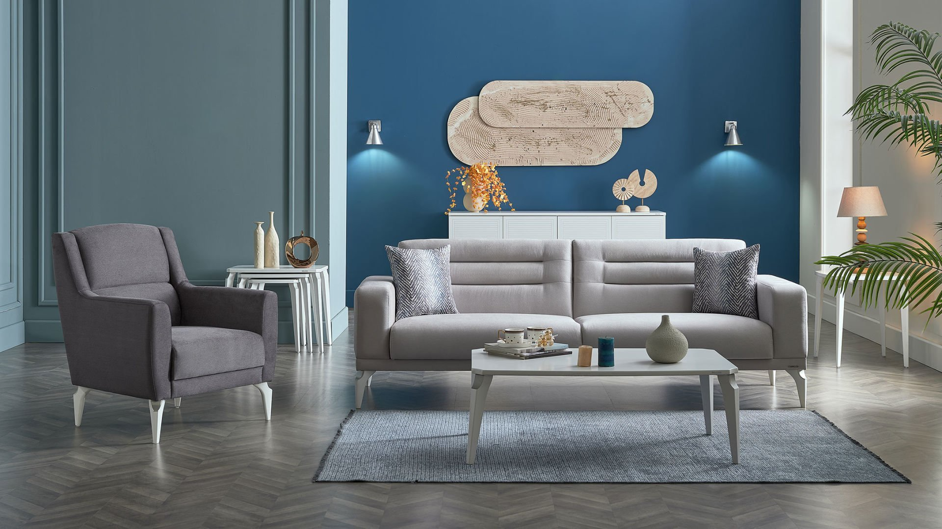 Bellona-Majer Üçlü Koltuk - Antrasit