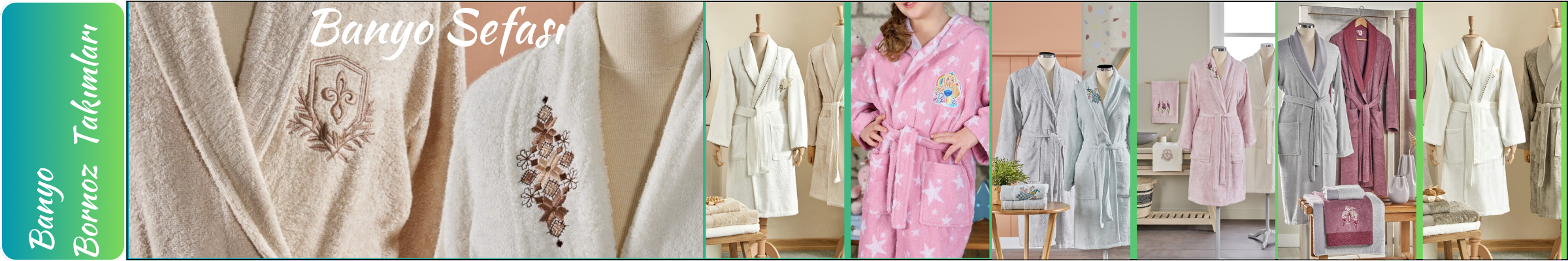 136/BANNER FIXE/Banyo Bornoz Takımları